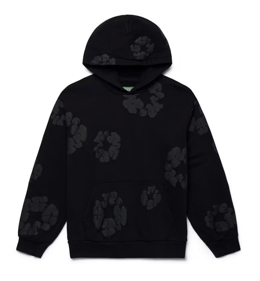 Denim Tears Cotton Wreath Hoodie Black Monochrome